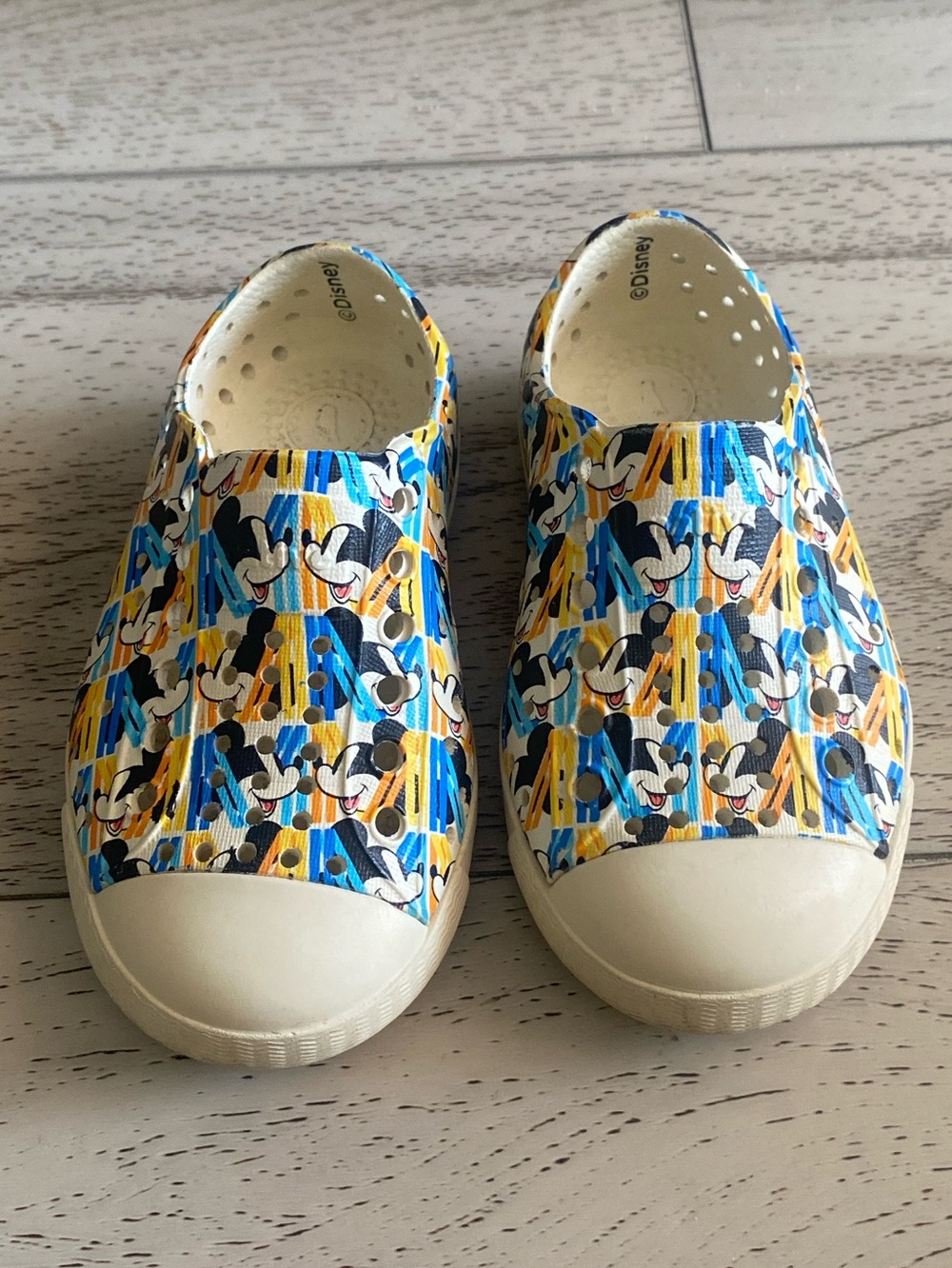 Native x Disney Mickey Mouse Print Slip On Shoes